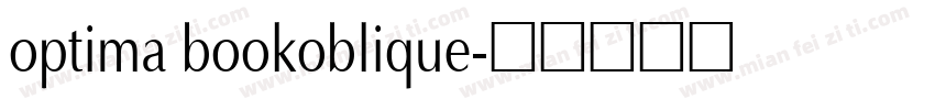 optima bookoblique字体转换